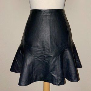 High-Waisted Vegan Leather Skirt